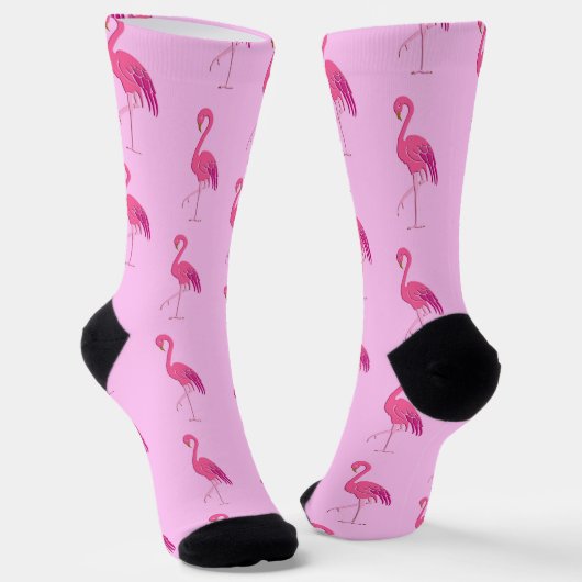 Pretty pink flamingos pattern sokken (Gebogen)