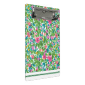 Pretty pink floral pattern greenery leaves Modern Mini Klembord (Schuin)