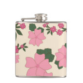 Pretty Pink Floral Pattern Heupfles (Voorkant)