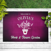 Pretty Pink & Floral Personalized Welcome Deurmat