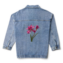 Pretty Pink Flower Denim Jacket