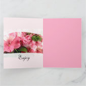 Pretty Pink Flower Folded Greeting Card Kaart (Binnen)