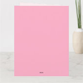 Pretty Pink Flower Folded Greeting Card Kaart (Achterkant)