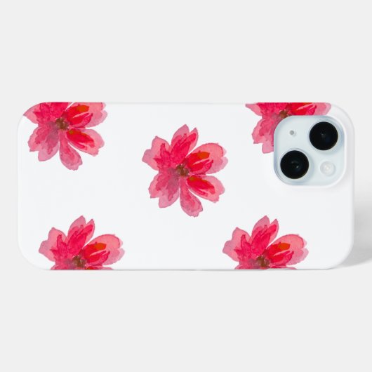 pretty pink flower phone case (Achterkant (horizontaal))
