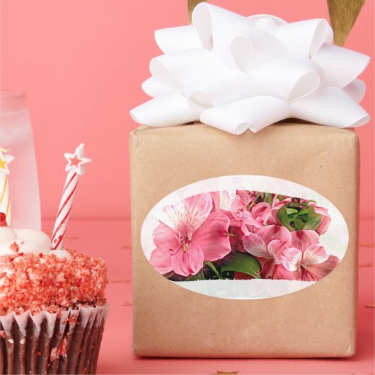 Pretty Pink Flower Sticker (Feest)