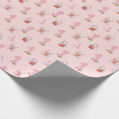 Pretty Pink Gingham, Bunnies and Bears! Cadeaupapier (Hoek)
