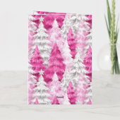 Pretty Pink Glam Christmas Ornament Kaart (Achterkant)