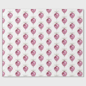 Pretty Pink Glam Christmas Ornaments Cadeaupapier (Vlak)