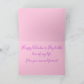Pretty Pink Glitter and Marble Valentine's Day Feestdagen Kaart (Binnen)