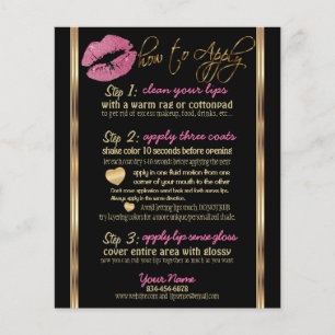 Pretty Pink Glitter Lip Instructies Flyer