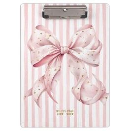 Pretty Pink Gold Confetti Bow  Klembord