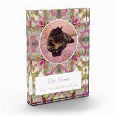 Pretty Pink Green Pet Cat Dog Memorial Keepsake Fotoblokken (Links)