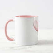 Pretty Pink Heart Balloon Mok (Links)