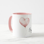 Pretty Pink Heart Balloon Mok (Voorkant links)