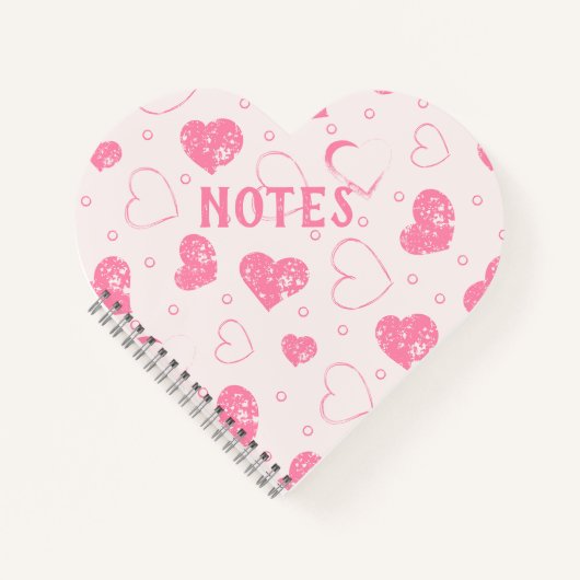 Pretty Pink Hearts Notitieboek (Voorkant)