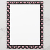 Pretty Pink Hearts on Black Personalized (Achterkant)