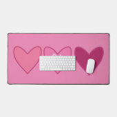 Pretty Pink Hearts Valentijnsdag Bureaumat (Keyboard & Muis)
