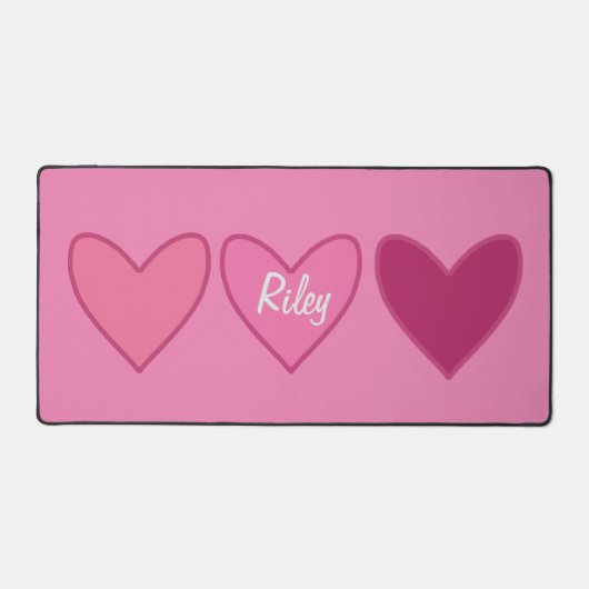 Pretty Pink Hearts Valentijnsdag Bureaumat (Voorkant)