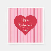 Pretty Pink Hearts Valentine Decor Napkins Servet (Voorkant)