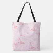 Pretty Pink High Heel Bruidsmeisje Tote Bag (Achterkant)