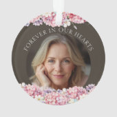 Pretty Pink Hydrangea Remembrance Memorial Ornament (achterkant)