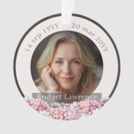 Pretty Pink Hydrangea Remembrance Memorial Ornament