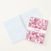 Pretty Pink Love Heart Personalized Notitieboek (Binnen)