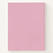 Pretty Pink Love Heart Personalized Notitieboek (Achterkant)