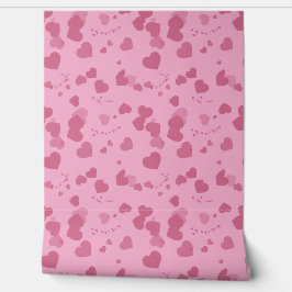 Pretty pink love hearts wallpaper behang