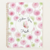 Pretty Pink Mint Ranunculus Quote Planner (Voorkant)