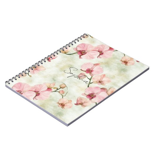 Pretty Pink Orchids Notitieboek (Linkerzijde)