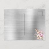 Pretty Pink Orchids Thinking of you Briefkaart (Achterkant)