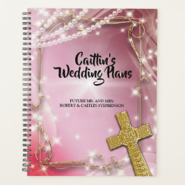 Pretty Pink Pearl Cross Wedding planner