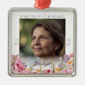 Pretty Pink Peonies Remembrance Keepsake Ornament (Voorkant)