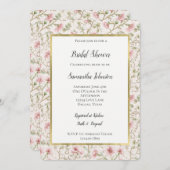 Pretty Pink Romantic Floral Bridal Shower Kaart (Voorkant / Achterkant)