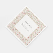 Pretty Pink Romantic Floral Bridal Shower Servet (Hoek)