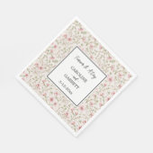 Pretty Pink Romantic Floral Wedding Servet (Hoek)