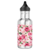 Pretty Pink Rose Floral Waterfles (Rechts)