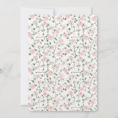 Pretty Pink Roses Floral Birthday   Kaart (Achterkant)