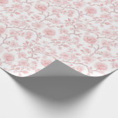 Pretty Pink Roses Floral Bridal Shower Cadeaupapier (Hoek)