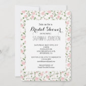 Pretty Pink Roses Floral Bridal Shower Kaart (Voorkant)