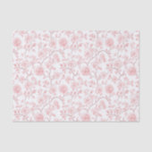 Pretty Pink Roses Floral Bridal Shower Tissuepapier (Voorkant)