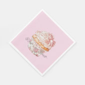 Pretty Pink Roses Floral Cupcake Bridal Shower Servet (Hoek)