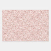 Pretty Pink Roses Floral Glitter Bridal Shower Inpakpapier Vel (Voorkant 2)