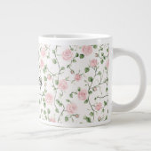 Pretty Pink Roses Floral   Grote Koffiekop (Rechts)