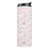 Pretty Pink Roses Floral Thermosbeker (Gedraaid links)