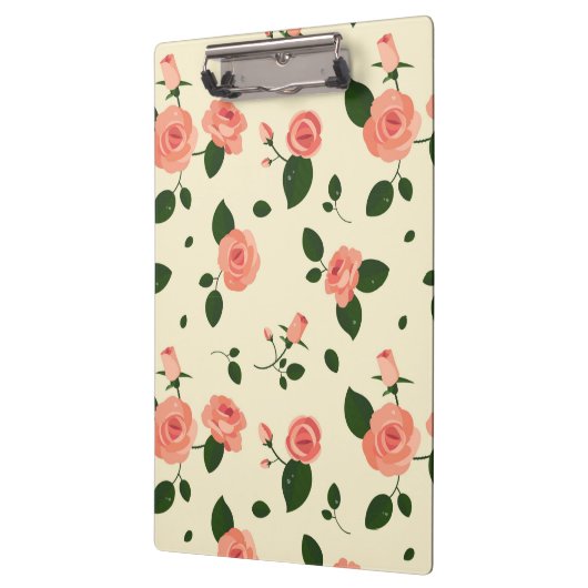Pretty Pink Roses Pastel Pink Pattern Klembord (Links)