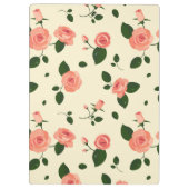 Pretty Pink Roses Pastel Pink Pattern Klembord (Achterkant)