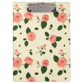 Pretty Pink Roses Pastel Pink Pattern Klembord (Voorkant)