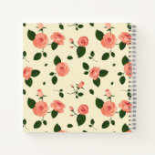 Pretty Pink Roses Pastel Pink Pattern Notitieboek (Achterkant)